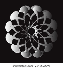 Symmetrical Pink Flower - Graphics by Canva