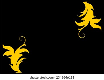 Symmetrical plant vector motif for background