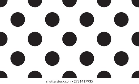 Puntos negros repetitivos simétricos, patrón de Vector sin costuras para un diseño geométrico preciso y tela.