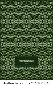 symmetrical rhombus shape pattern with dark background