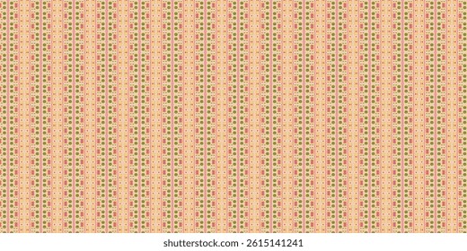 Symmetrical Robot Stripe Pattern with Floral Elements