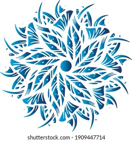 symmetrical round pattern linear ornament