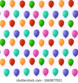 Symmetrical seamless air balloon pattern, wrapping paper