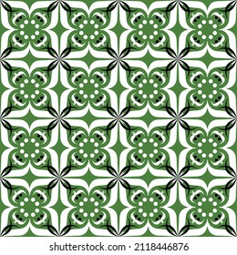 patrón asimétrico sin costuras con flores verdes y negras para azulejos, textiles, alfombras, cubiertas, sitios web, fondos, salvapantallas, paquetes de regalo, postales