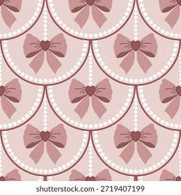 Symmetrical seamless pattern with layered hearts. Perfect for Valentine's Day or other love themed projects. 