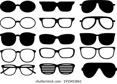 Symmetrical set of glasses and sunglasses 1