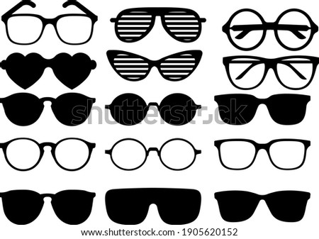 Symmetrical set of glasses and sunglasses 2