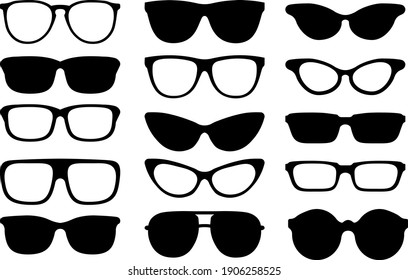 Symmetrical set of glasses and sunglasses 3