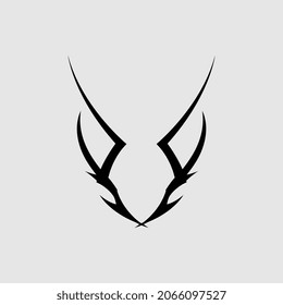 Symmetrical and sharp-looking tattoo material vector logo illustration illustration