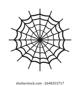 Symmetrical Spiderweb Art Vector Illustration