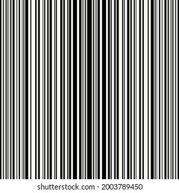 Symmetrical stroke code. Vector black lines make code.