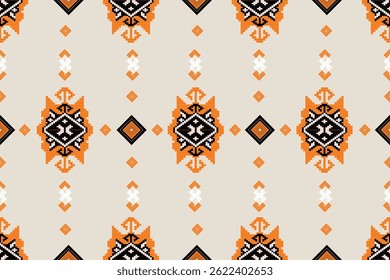 symmetrical structure conveys a sense of order and cultural identity. This design is ideal for textiles or fashion items seeking a distinctive and ethnically grounded aesthetic.