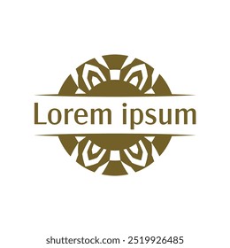 Symmetrical Tribal Round Frame for Elegant Branding