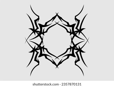 symmetrical tribal tattoo vector art
