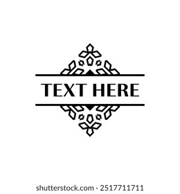 Symmetrical Tribal-Inspired Line Frame for Bold Designs