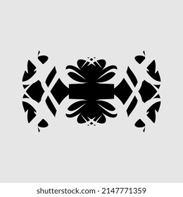 symmetrical unique simple maori pattern vector for ceramic decoration or others