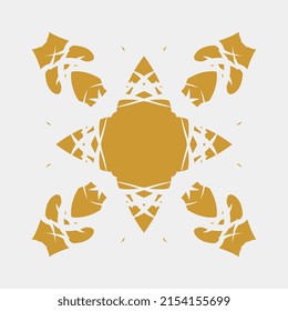 vector de mandala tribal simétrico único para ornamentos de tela u otros