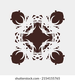symmetrical unique tribal mandala vector for cloth ornaments or others