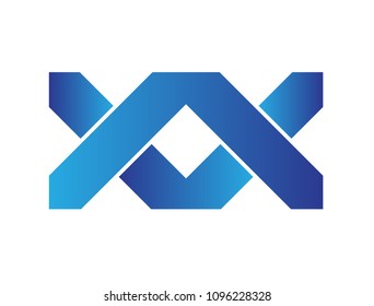 Symmetrical A and V Letter Logo Design