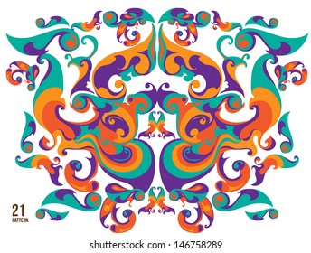 symmetrical vector colorful wallpaper pattern 