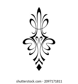 symmetrical vertical decorative element. graphic design