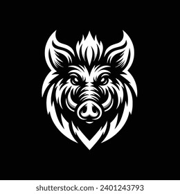 Symmetrisches Tatoo-Logo für Wildschweine