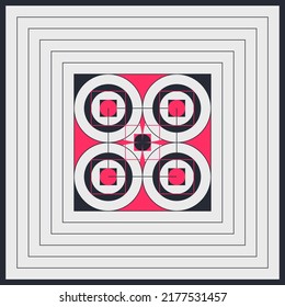 symmetry circles vector abstract pink