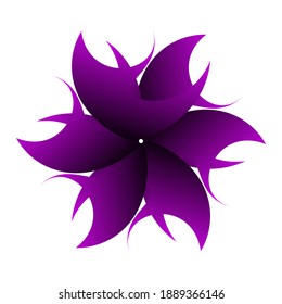 Symmetry circular abstract creative symbol wrapped in dark blue color