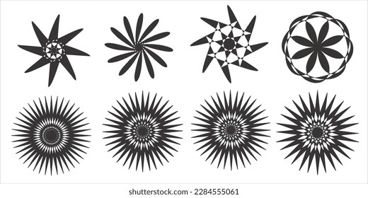 Symmetry complex star icon forming