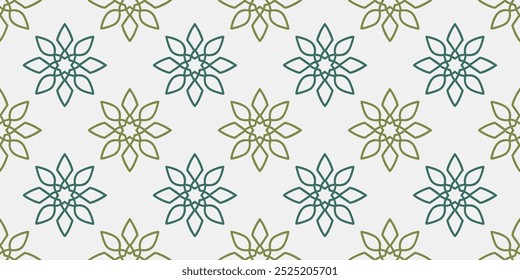 Simetria padrão floral fundo branco.