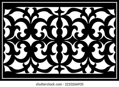 symmetry floral pattern. black color floral patern