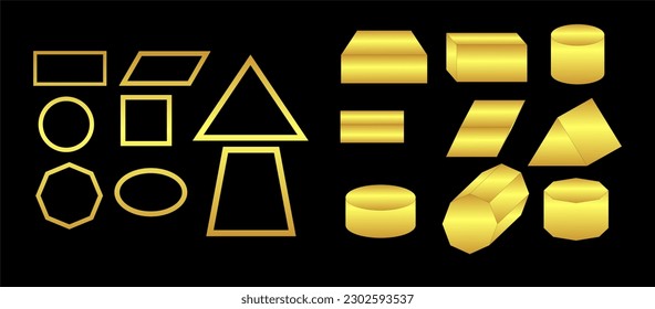 Symmetrische Führungslinien, Vektorgrafik-Sammlung. Geometrische Beispiele mit Formen. Verschiedene Formen von Bildungs-Informationsbildern