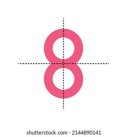 Symmetry Lines In Eight Number