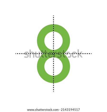 Symmetry Lines in eight number