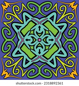 Symmetry style abstract color mix