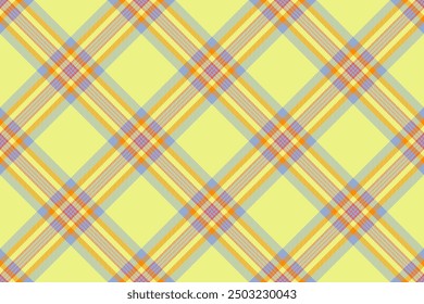 Symmetry textile tartan background, iconic check texture vector. Oilcloth fabric plaid seamless pattern in lime and blue colors palette.