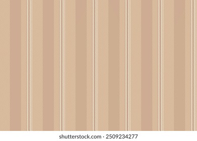 Vetor sem emenda de textura de simetria, plano de fundo de padrão de páscoa vertical. Linhas de listras têxteis de tecido durável na paleta de cores clara e laranja.