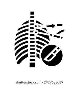 sympathectomy surgery hospital glyph icon vector. sympathectomy surgery hospital sign. isolated symbol illustration