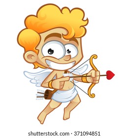 Sympathetic cupid with a bow and arrows