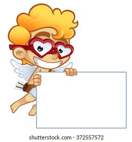 Sympathetic cupid with a space to put your text
