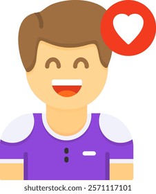 Sympathy Flat Style Icon Design