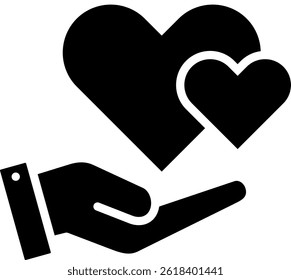 Sympathy Icon Glyph Vector Illustration