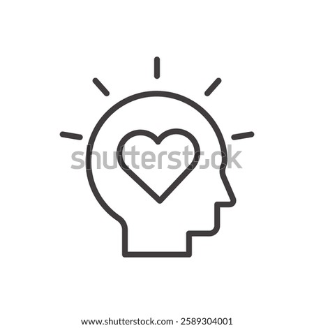 sympathy icon isolated stroke in black color