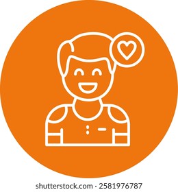 Sympathy Outline Circle Style Icon Design