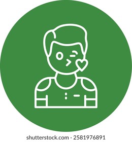 Sympathy Outline Circle Style Icon Design
