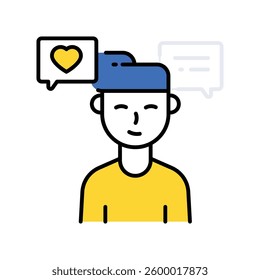Sympathy vector filled outline icon. EPS 10 file