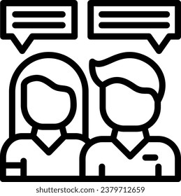 Sympathy Vector Line Icon Design