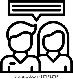 Sympathy Vector Line Icon Design