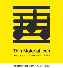 Symphony bright yellow material minimal icon or logo design