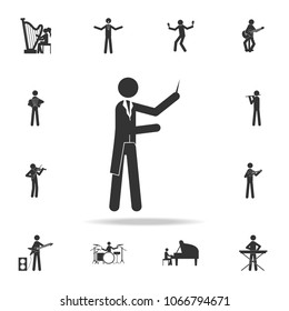 Symphony conductor icon. Detailed set of music icons. Premium quality graphic design. One of the collection icons for websites web design mobile app on white background